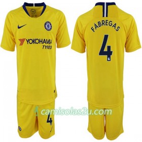 Camisolas de Futebol Chelsea Cesc Fabregas 4 Criança Equipamento Alternativa 2018/19 Manga Curta